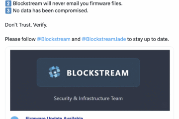 Blockstream sounds the alarm on new email phishing campaign