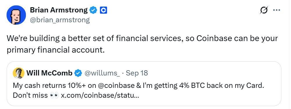 Coinbase CEO sets sights on replacing banks with crypto super app