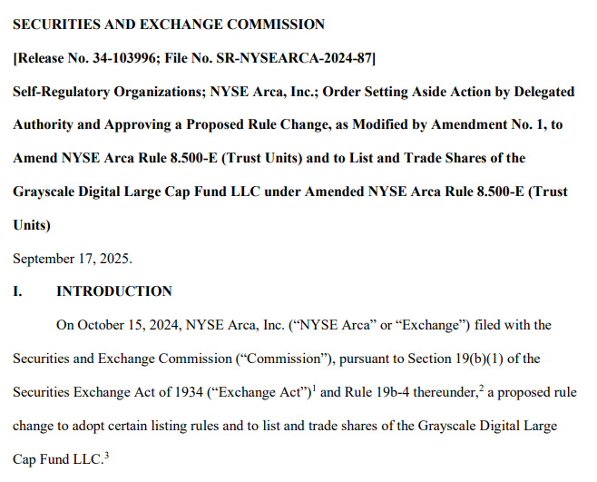 SEC approves first US multi-asset crypto ETP from Grayscale