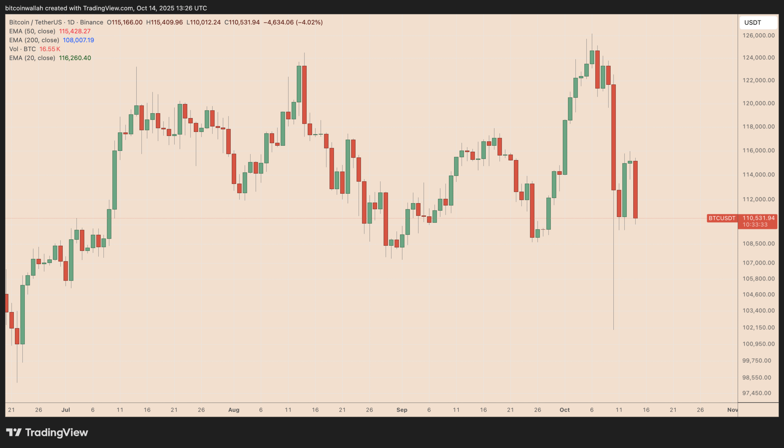 How low can Bitcoin price go if $110K BTC support fails?